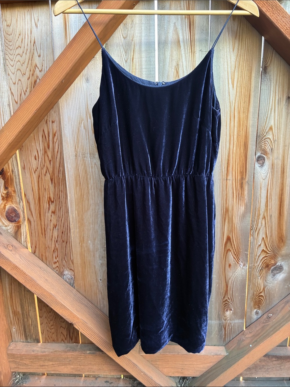 J. Crew dark blue Velvet Mini Slip Dress